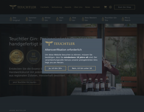 Website-Vorschau von Teuchtler Gin