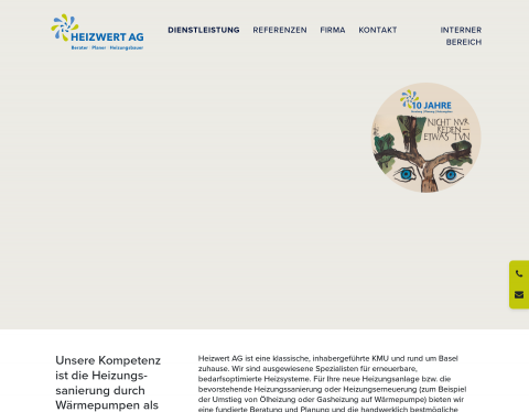 Website-Vorschau von Berater Planer Heizungsbauer - Heizwert AG
