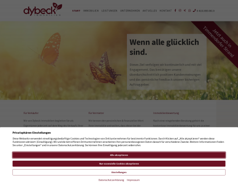 Website-Vorschau von Dybeck Immobilien | Immobilienmakler Lüneburg