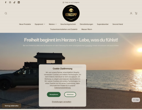Website-Vorschau von Kenucamp