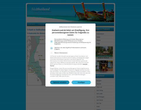 Website-Vorschau von Urlaub in Süd-Thailand