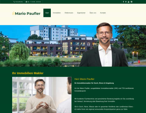 Website-Vorschau von Mario Paufler - Immobilienmakler - Goch