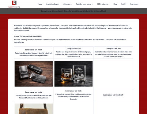Website-Vorschau von Laser Finishing