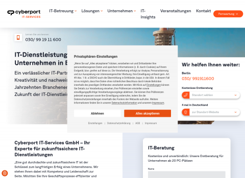 Website-Vorschau von Cyberport IT-Services Berlin GmbH