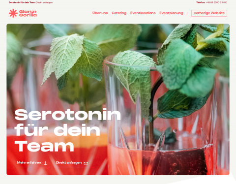 Website-Vorschau von Glanz & Gorilla GmbH