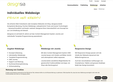 Website-Vorschau von Webdesign mit Joomla in Zürich