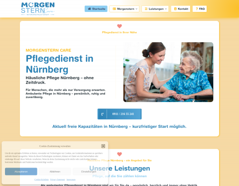 Website-Vorschau von Morgenstern Care - Pflegedienst Nürnberg
