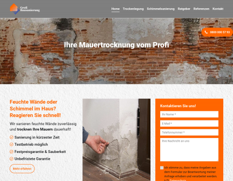 Website-Vorschau von Groß Bausanierung