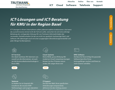 Website-Vorschau von Trutmann Informatik - ICT-Lösungen & ICT-Beratung