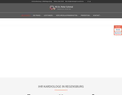 Website-Vorschau von Kardiologe im Westen - Dr. Peter Schmid