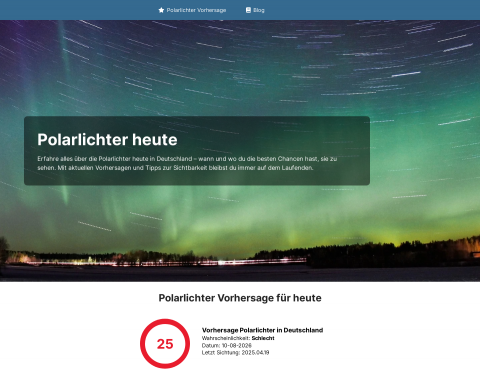 Vorschau von Polarlichter Heute in Deutschland