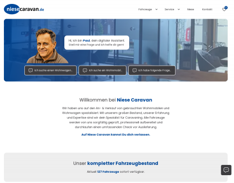 Website-Vorschau von NIESE CARAVAN GmbH & Co. KG
