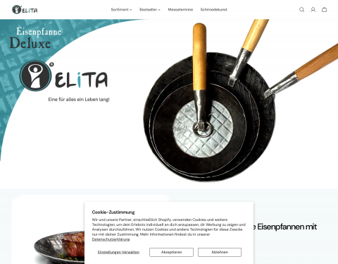Website-Vorschau von Elita Eisenpfanne