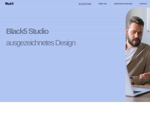 Website-Vorschau von Black5 Studio