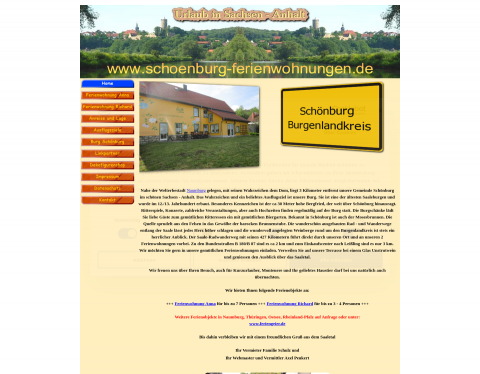 Website-Vorschau von Urlaub und Erholung in Sachsen - Anhalt