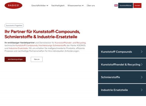 Website-Vorschau von Badico Trading GmbH