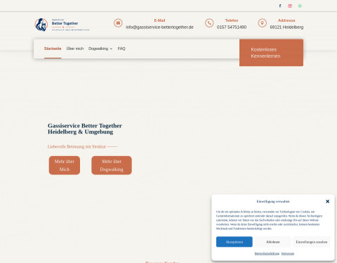 Website-Vorschau von Gassiservice Better Together in Heidelberg