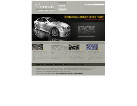 Website-Vorschau von Autoersatzteile und Autoteile bei Kfz Pinder