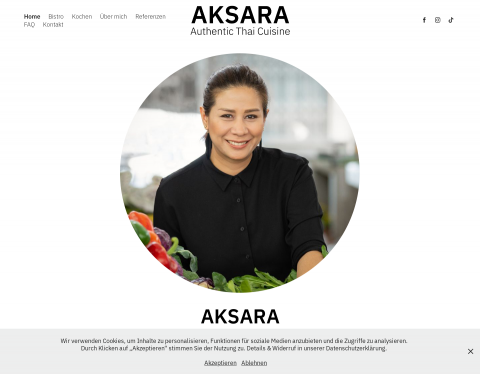 Website-Vorschau von AKSARA Authentic Thai Cuisine