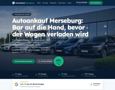 Website-Vorschau von Autoankauf Merseburg