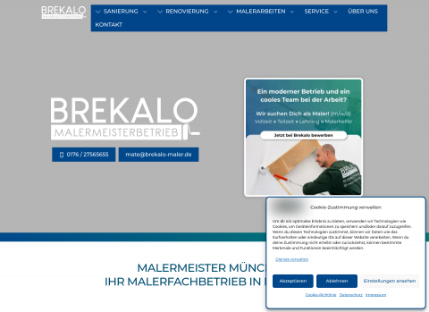 Website-Vorschau von Brekalo Malermeisterbetrieb