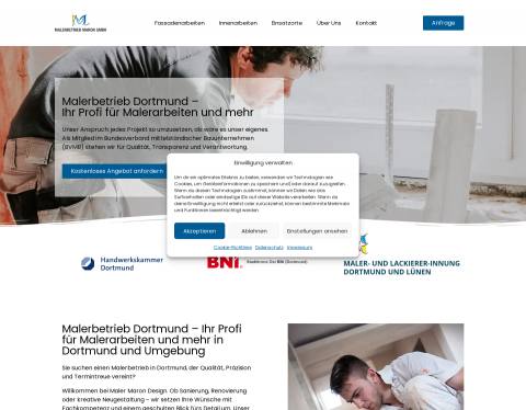 Website-Vorschau von Malerbetrieb Maron GmbH