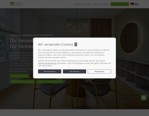 Website-Vorschau von Kartheuser Immobilien | Immobilienmakler Mettmann