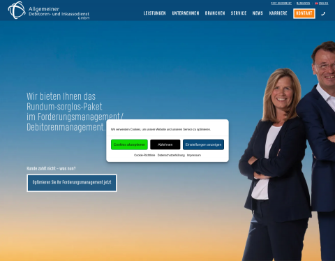 Website-Vorschau von Adu Inkassodienst