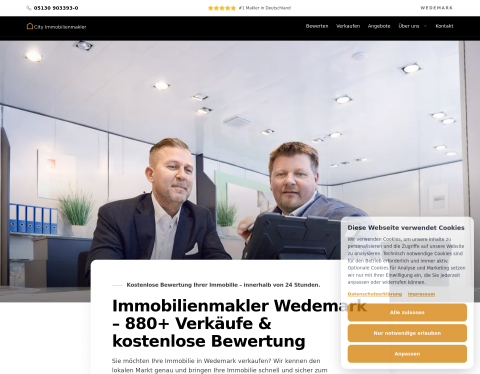 Website-Vorschau von CITY IMMOBILIENMAKLER WEDEMARK