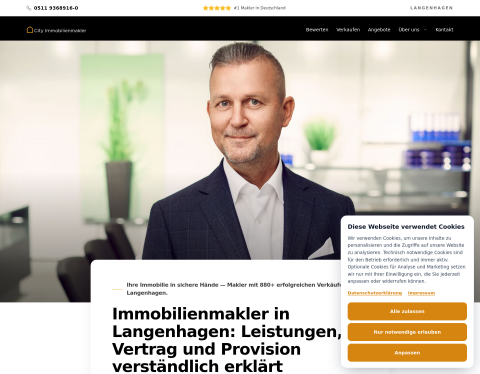 Website-Vorschau von City Immobilienmakler Langenhagen