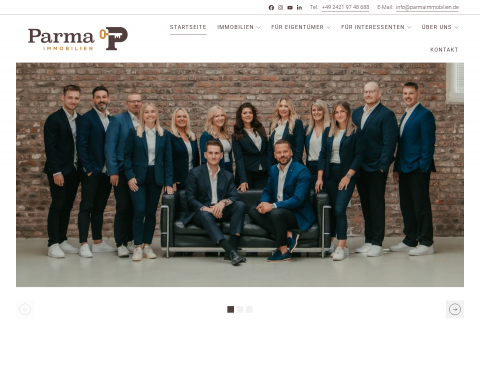 Website-Vorschau von Parma Immobilien | Düren