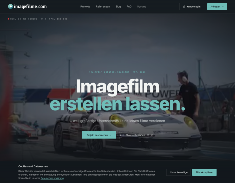 Website-Vorschau von imagefilme.com Filmproduktion