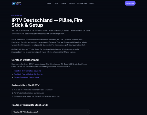 Website-Vorschau von iptv deutschland
