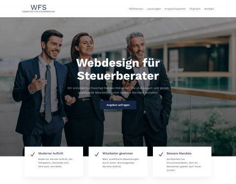 Website-Vorschau von WFS - Webseiten für Steuerberater