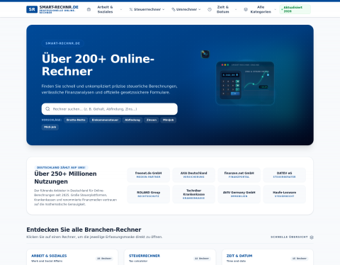 Website-Vorschau von Smart-Rechnr