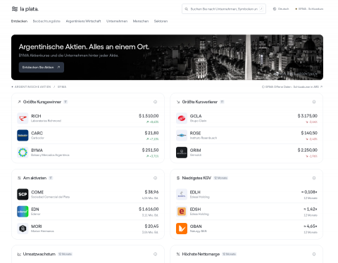 Website-Vorschau von La Plata