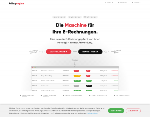 Website-Vorschau von BillingEngine