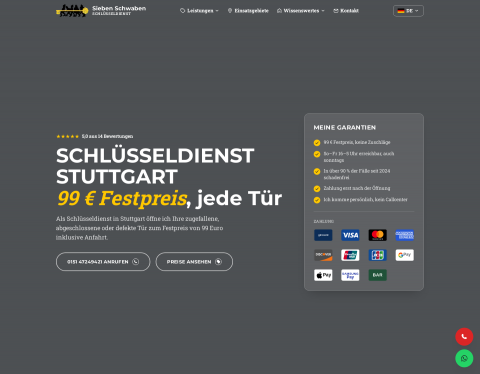 Website-Vorschau von Sieben Schwaben Schlüsseldienst