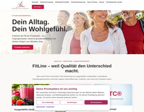 Website-Vorschau von Zellebene24 – unabhängiges FitLine-Informationsportal