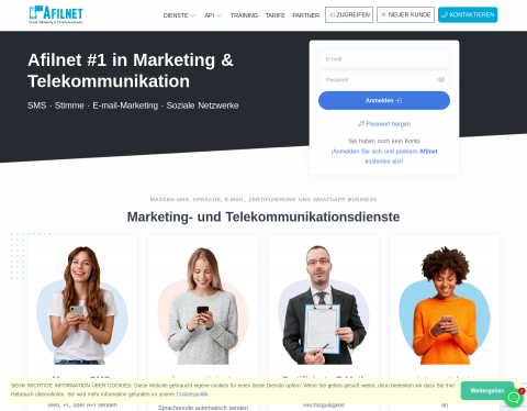 Website-Vorschau von Afilnet