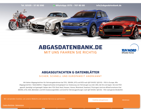 Website-Vorschau von DEKRA Dessau- Abgasgutachten und Zulassung