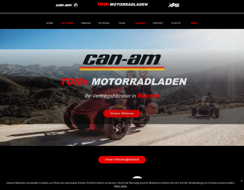 Website-Vorschau von Ihr Spyder Händler für Ostbayern