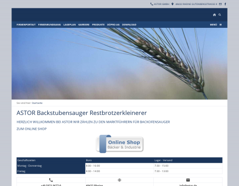 Vorschau von ASTOR Backstubensauger Ladenbacköfen