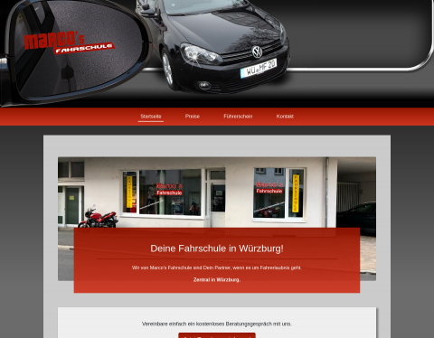 Website-Vorschau von Fahrschule in Würzburg