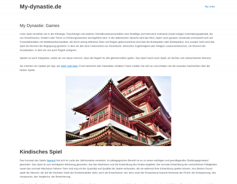 Website-Vorschau von my-Dynastie - Browsergame im Mittelalter