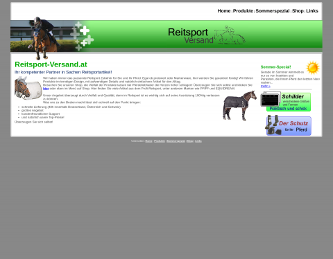Website-Vorschau von Reitsport Versand - Ihr kompetenter Partner
