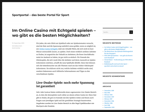 Website-Vorschau von Das Sportportal