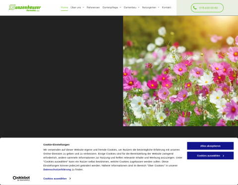 Website-Vorschau von .::Gunzenhauser Gartenbau Gelterkinden::