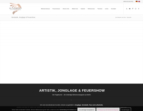 Website-Vorschau von Feuershow