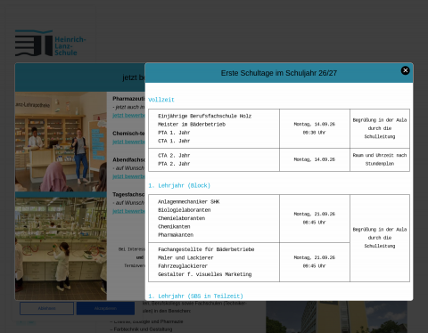 Website-Vorschau von Heinrich-Lanz-Schule II